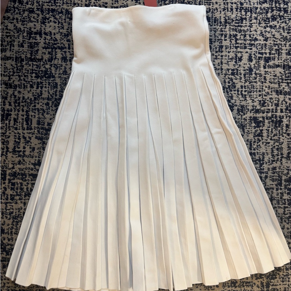 White Pleated Skirt